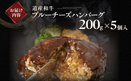 道産和牛ブルーチーズハンバーグ（200g）5個入り MROA190