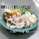 【ふるさと納税】朝〆新鮮 とらふぐ贅沢ぶつ切り 約600g 調理レシピ付き 養殖 ふぐ 養殖とらふぐ 丸ごと一匹 臼杵市 冷蔵 鍋 唐揚げ 送料無料