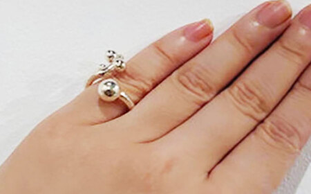 シルバーリング うにょうにょ 瑞浪市 / ATP シルバー アクセサリー ハンドメイド [AZAH008]