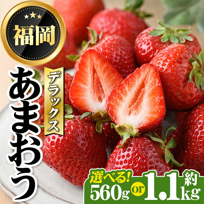 【ふるさと納税】＜先行予約受付中・数量限定・容量が選べる＞2026年2月からお届け！あまおうデラックス(計約560g or 1.1kg) 苺 いちご イチゴ フルーツ 果物 くだもの 手作り スイーツ ＜離島配送不可＞【ksg1246・ksg1247】【THE FARM_strawberry】