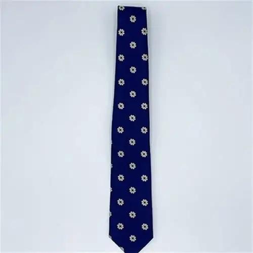 【訳あり・数量限定】京丹後シルクネクタイ(ネイビー・花柄)_装飾品・工芸品 ネクタイ・ベルト 服飾小物 _【1073259】