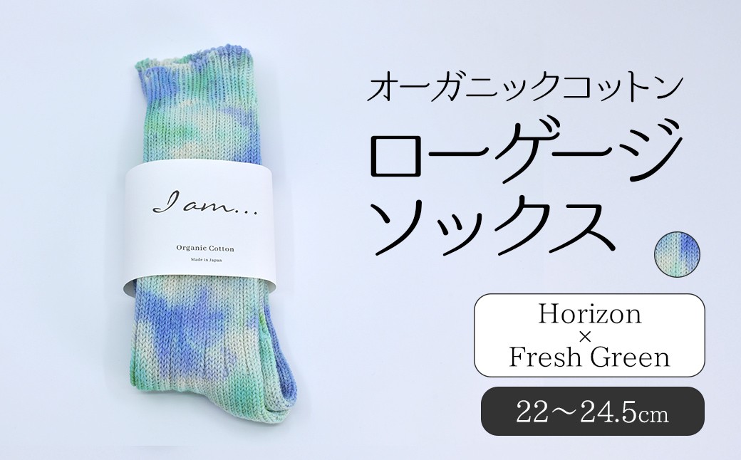 
                  オーガニックコットン　ローゲージソックス　Horizon × Fresh Green SHAO009
                