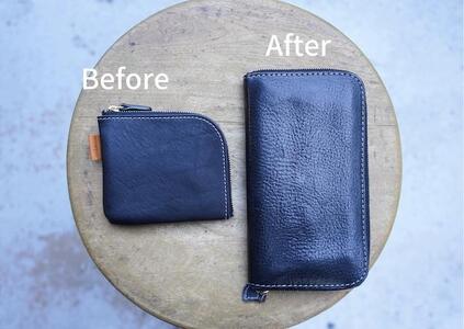 【全6色】栃木レザーのL字ファスナーミニ財布 コンパクトな財布/Lzip wallet small 02/キャメル/minca　303