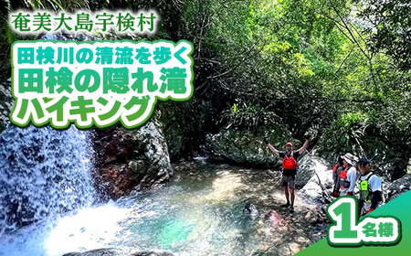 【ツアー可能期間：4月～10月】田検の隠れ滝ハイキング 体験 1名様 奄美大島 宇検村 鹿児島県 旅行 自然 冒険 完全プライベート