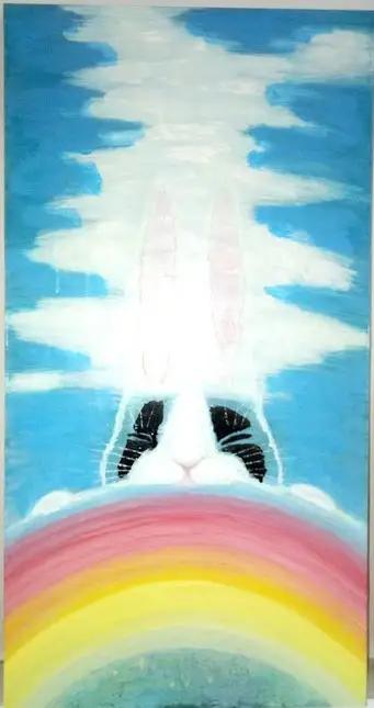 【 限定１点 】 「 虹を喰う 」 絵画 アート インテリア 一点物