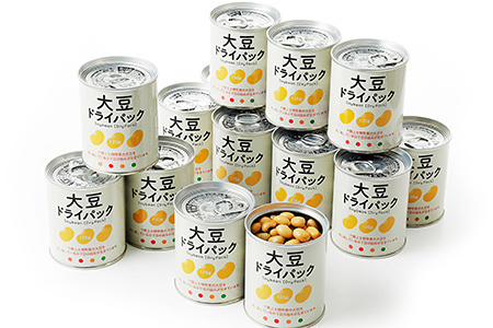 十勝産 大豆 ドライパック缶 16缶 北海道産 缶詰 長期保存可 常温 非常食にも