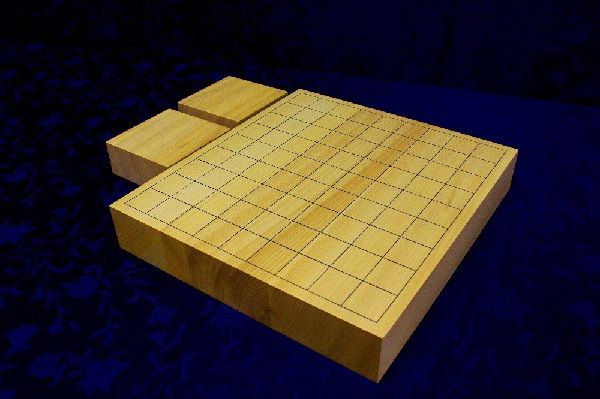 国産「榧」の卓上将棋盤（駒台付）【熊須碁盤店】_A0114-159