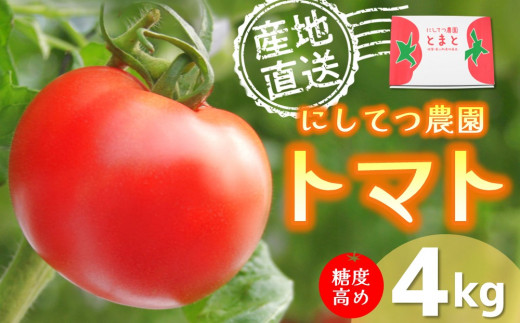 【限定100セット】にしてつ農園トマト 4kg【トマト とまと ミディトマト 酸味 甘み 限定 安全×安心×糖度が高め】 K056003