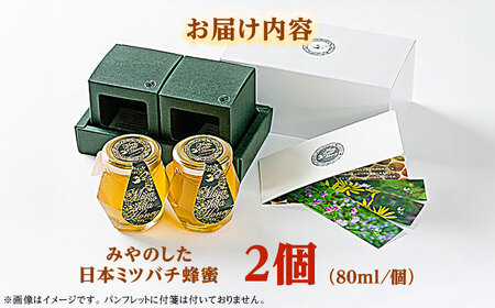希少な天然日本ミツバチの「はちみつ」 80ml×2個 島根県雲南市/みやのしたハチミツ｜蜂蜜 国産 はちみつ ハチミツ [AICL001]