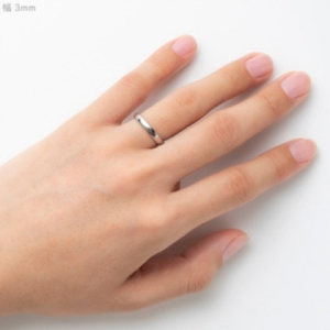 純チタン甲丸リング (幅3mm) 13号 | アクセサリー リング