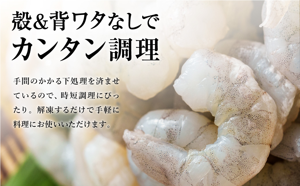 特大 むきエビ 背ワタなし 1.2Kg 【入金確認後14営業日以内に発送】 剥き海老 むきえび むき海老 むき身 海鮮 海産物 魚介類 甲殻類 海の幸 大阪府 阪南市