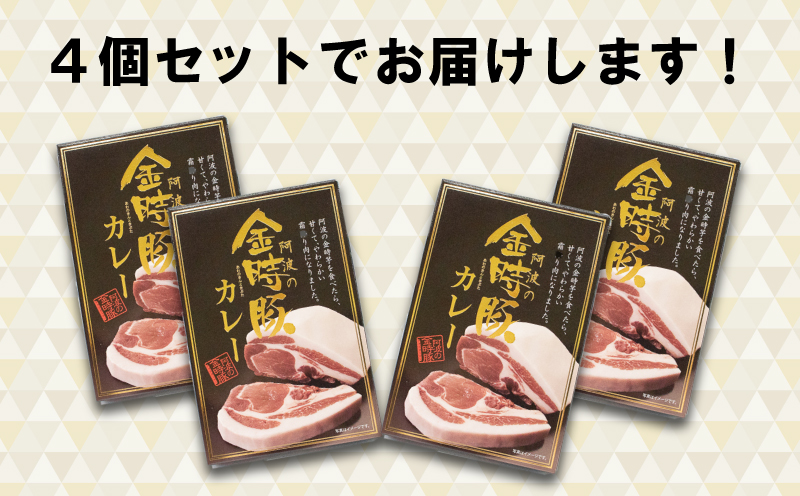 カレー 豚肉 金時豚 4箱 (220g×4) レトルト 豚肉 ぶたにく 豚 ぶた ポーク 肉 にく 国産 カレーライス スパイス 調味料 ごはん ご飯 うどん スープ パン ラーメン 常温保存 簡単調