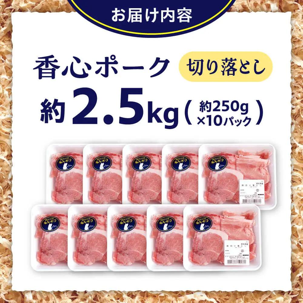 『香心ポーク』切り落とし 約250g×10パック 豚肉切り落とし[AYCK017]