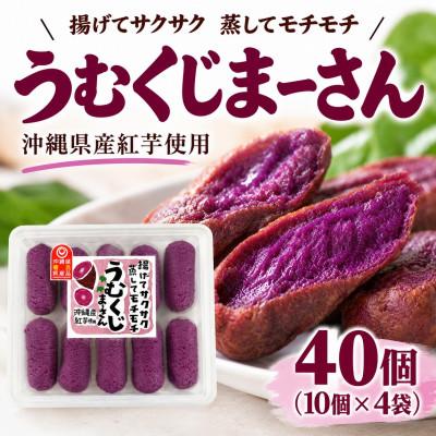 ふるさと納税 西原町 【沖縄県産紅芋使用】冷凍うむくじまーさん 40個(10個×4袋)