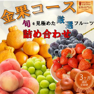 ふるさと納税 さぬき市 【毎月定期便】旬を見極めた厳選フルーツ詰合せ定期便「金果コース」全3回