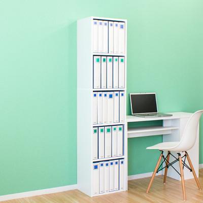 ふるさと納税 海南市 A4ファイル収納 5段 キングファイル対応 書類棚 ホワイト aku100473006