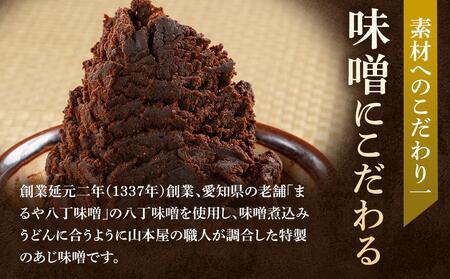 山本屋 味噌煮込みうどん（半生麺2食入り2セット　常温タイプ） 大正１４年創業老舗の味