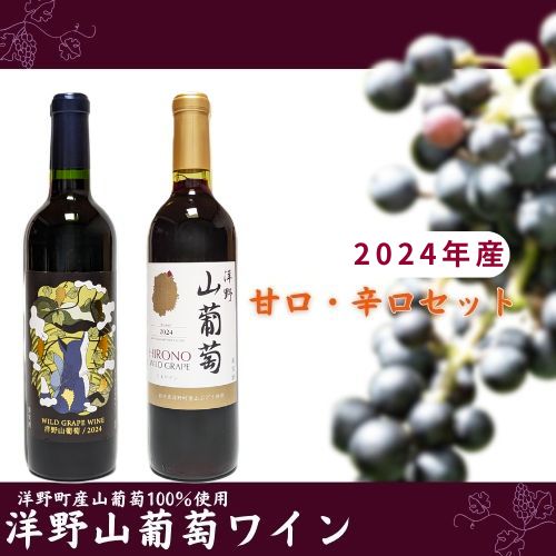 【ふるさと納税】【2024年産】洋野山葡萄ワイン720ml （ 甘口・ 辛口）各1本