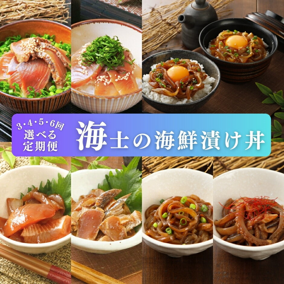 【ふるさと納税】海士町 島の海鮮漬け丼 定期便 選べる回数3～6回 隠岐島 海士町 寒シマメ スルメイカ ヨコワ 本マグロ幼魚 スマ 本ガツオ