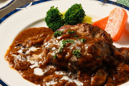 国産豚ほほ肉と国産牛のハンバーグ　1袋（200g×2個入り）×6パック（総量2.4kg） ※北海道・沖縄・離島への配送不可