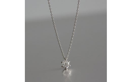 プラチナ900【ラボグロウンダイヤモンドネックレス】0.2ct 6本たてづめデザイン 長さ40cm LAB-PT900-001
