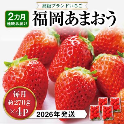 ふるさと納税 糸島市 【全2回定期便】【先行受付】あまおう いちご 1,080g (約270g×4P)[AZL005]