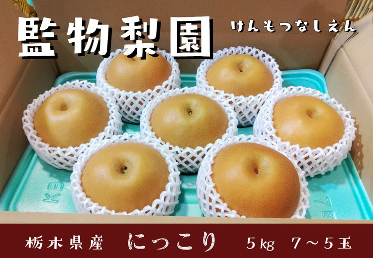
                  【先行予約】栃木県産　大玉の梨【にっこり】5kg サイズ：7～5玉  ※2026年10月～発送
                
