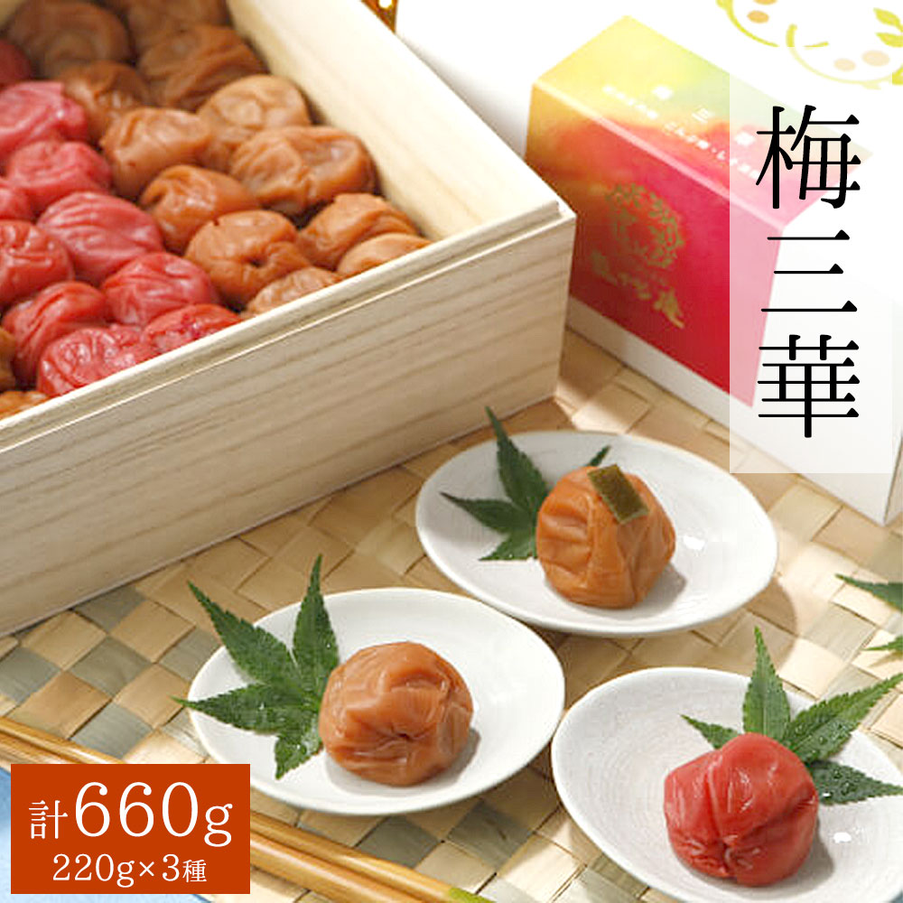 【ふるさと納税】梅三華 660g| 梅干し 梅干 梅干 うめ ウメ ギフト 贈答品 贈り物