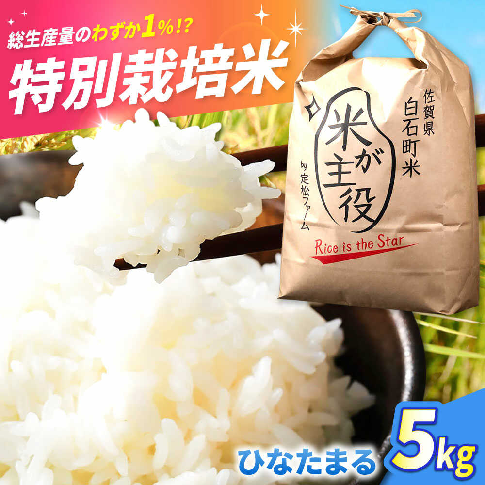 【ふるさと納税】【先行予約/11月～発送】【令和8年産】ひなたまる 5kg 【定松ファーム】白米 ひなたまる 5kg 米 お米 佐賀県産 国産米 ブランド米 精白米 [IBV009]