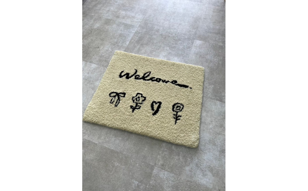 【タフティング体験】タフティングでつくる世界に1つのオリジナルラグマット　小サイズ　縦50cm×横60cm