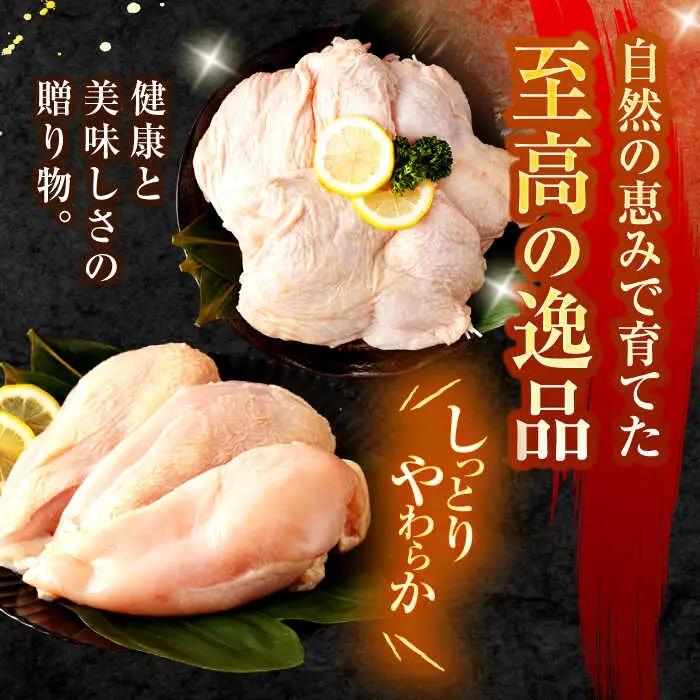 【12回定期便】【長崎県産】長崎夢みどり(鶏もも肉1kg×2P、むね肉1kg×2P・4kgセット) / モモ肉 もも肉 ムネ肉 むね肉 鶏肉 / 諫早市 / 西日本フード株式会社 [AHAV015]