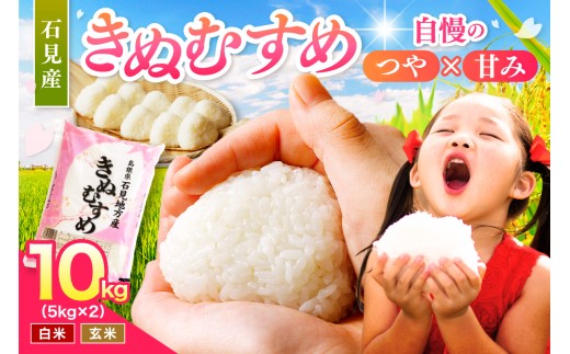 【令和7年産】石見産　きぬむすめ　10kg 米 お米 きぬむすめ 白米 玄米 【058_1847】