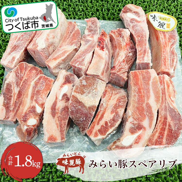 【ふるさと納税】村下商事シリーズ ブランド豚 みらい豚 スペアリブ 1.8kg | 茨城県 つくば市 味麗豚 豚肉 豚 ぶた肉 ポーク 冷凍 骨付き 銘柄豚 焼肉 肉質 肉 お寄せ 人気商品 特別 グルメ 美味しい ギフト 10000 10000円 1112327