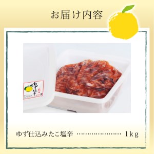 ＜ゆず食品＞ゆず入りタコ塩辛　1kg 塩辛