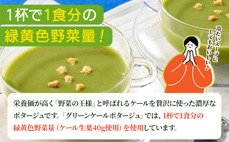 ＜グリーンケールポタージュ 3回定期便＞ 野菜 個包装 計42袋 粉末 野菜の王様 健康 栄養 ケール けーる まろやか 手軽 アレンジ 朝食 おかず スープ ファンケル FANCL グリーンヒル 愛
