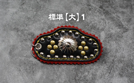 鼻隠しキーホルダー （赤×黄）標準大-１【KCF】
