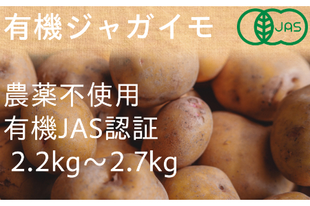 有機ジャガイモ　農薬不使用　有機JAS認証　季節限定（6月，7月，8月発送）旬野菜 2132 オーガニック　無農薬　化学肥料不使用　完熟で収穫するので甘みが豊富　じゃがいも　馬鈴薯　ばれいしょ