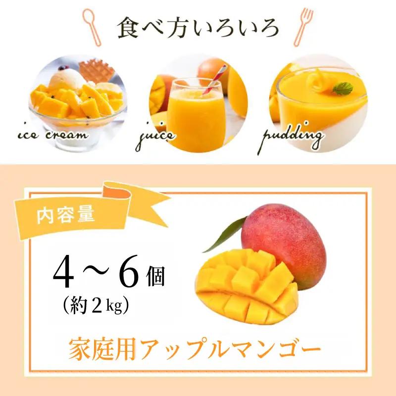 【先行予約 2027年発送】家庭用マンゴー 約2kg アップルマンゴー