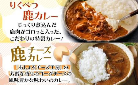 りくべつ鹿肉加工品セット＆かぼちゃスープ 加工食品 惣菜 レトルト 鹿肉 エゾシカ肉 カレー カレーライス ジビエカレー レトルトカレー ゴーダチーズ パスタ ラザニア かぼちゃ 牛乳 食品 簡単 簡
