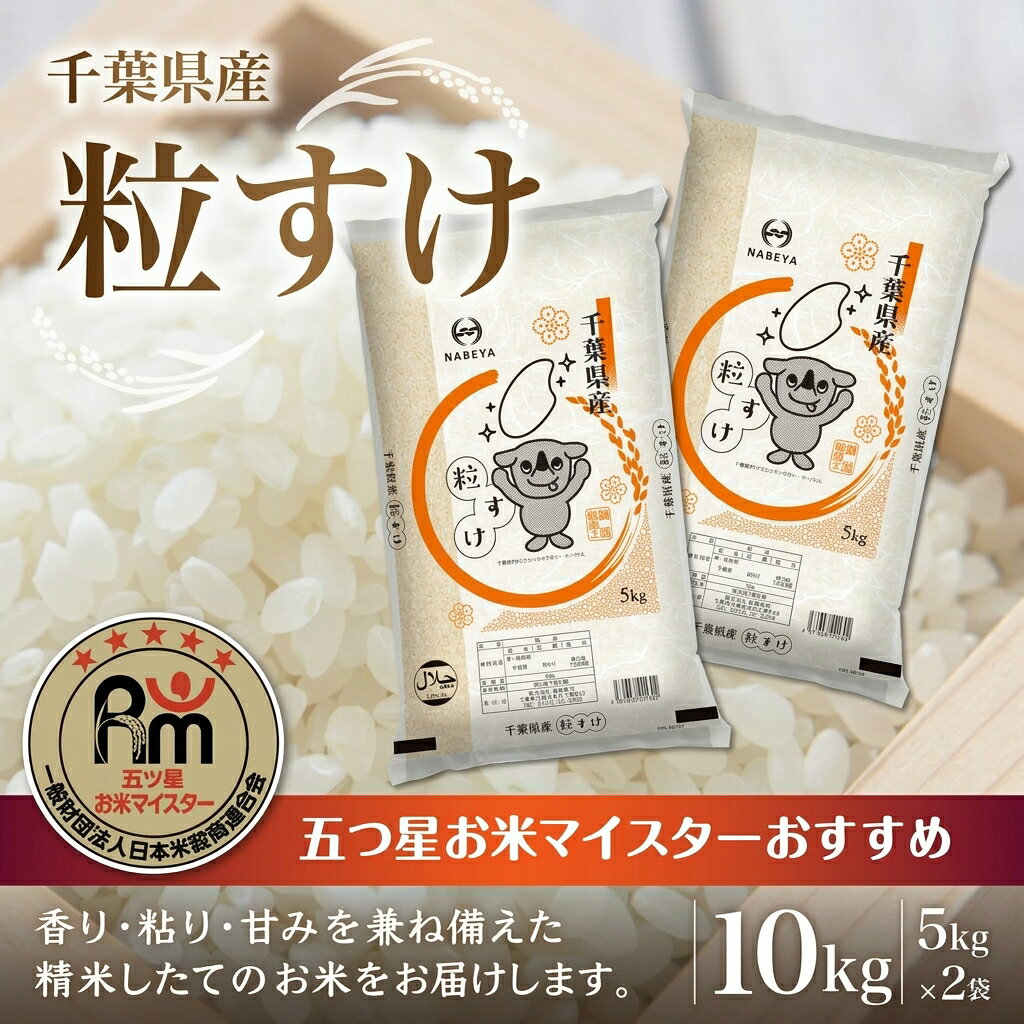 【ふるさと納税】米 お米 白米 精米 千葉県産 粒すけ 令和8年産 新米 10kg (5kg×2袋) ブランド米 おこめ こめ つぶすけ 10キロ 千葉県 大網白里市 千葉県産米 送料無料 E017