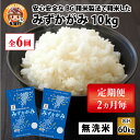 【ふるさと納税】【先行予約】【令和6年産】定期便6回 みずかがみ 計60kg（10kg × 6回） 2ヶ月に1度定期配送 BG無洗米【10月初旬から順次発送予定】[G-00402] / 滋賀県産 多賀町 米 お米 白米 ご飯 精米 袋 国産 送料無料