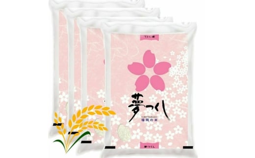 【先行予約】【令和7年産】福岡県産ブランド米「夢つくし」白米 計20kg 吉富町/株式会社ゼロプラス [BGAA088]