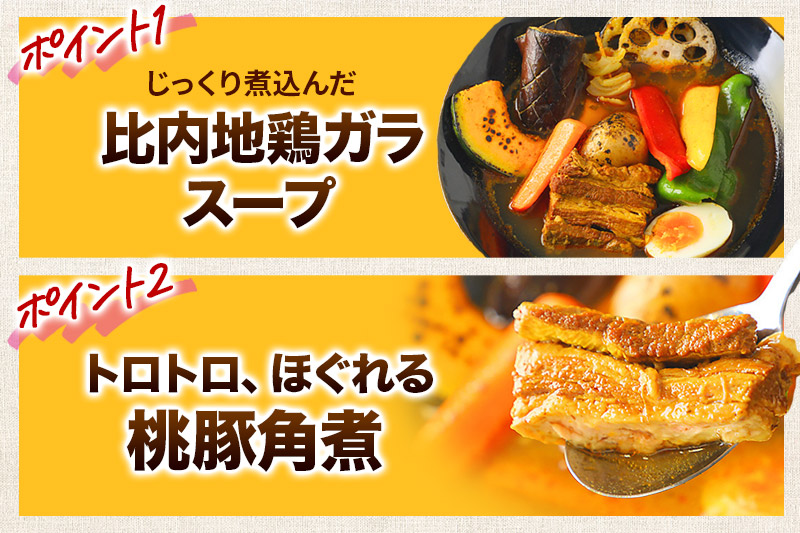 桃豚角煮スープカレーレンジパウチ 1人前（300g）×2個