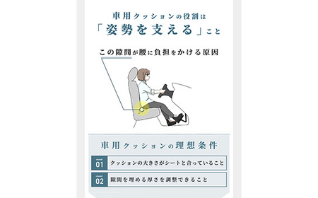 No.574-01 ブラック スリム ウエストクッション erinoa