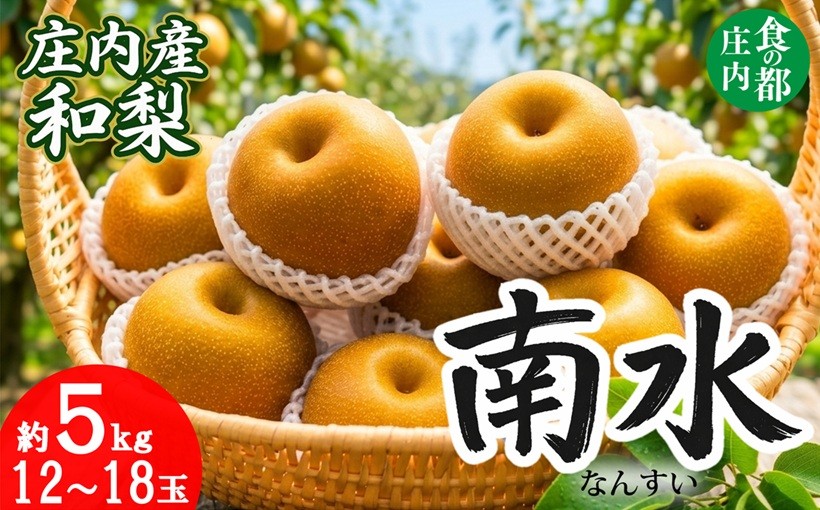 
                  【令和8年産】食の都庄内　庄内産和梨【南水】約5kg　※令和8年9月中旬～10月下旬配送
                