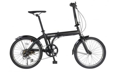BAGGIO　防災対応20型６スピードノンパンク折りたたみ自転車　色：ブラック｜ 自転車 防災対応 ノンパンク 折りたたみ 折りたたみ自転車 マウンテンバイク サイクリング 通勤 通学 おしゃれ ※沖