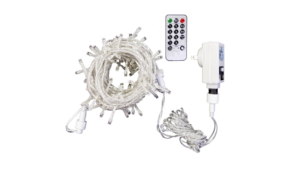 シャインライト100球 アダプター付 【シルバーコード】 ADC100 (カラー：4色ミックス) 4色ミックス