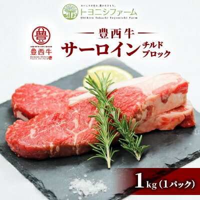 【ふるさと納税】豊西牛サーロインチルドブロック　1kg【配送不可地域：離島】【1493735】