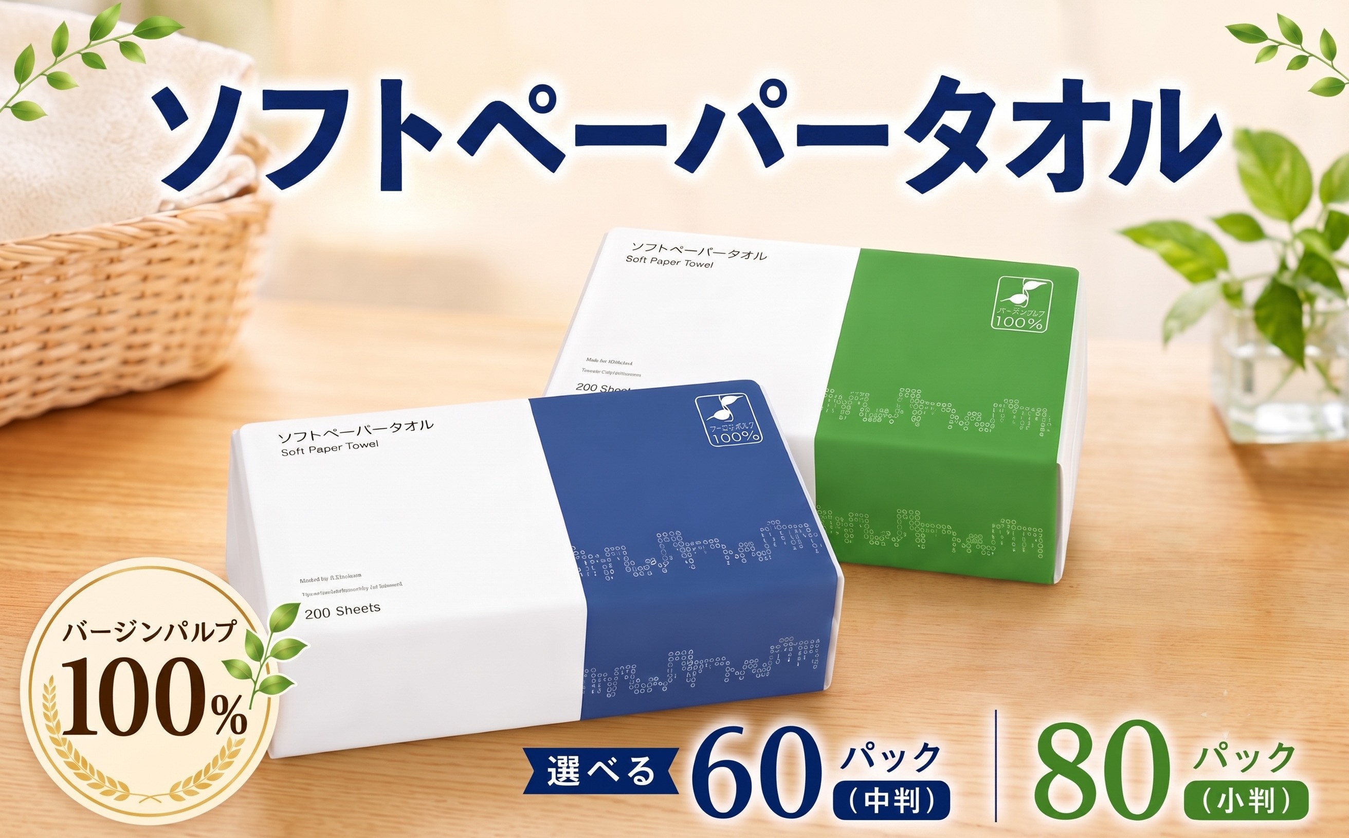 
                  ペーパータオル 200枚 選べる 60パック 80パック バージンパルプ 使い捨てタオル ソフトタイプ 手拭き キッチン 掃除 備蓄 防災 生活用品 消耗品 吸水 使い捨て ハンドタオル 紙タオル 圧縮 梱包 株式会社TSC TSC
                