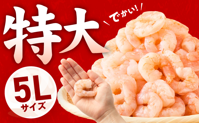 むきえび 総量 1.7kg 特大5Lサイズ【下処理不要 小分け 850g×2P 訳あり サイズ不揃い バナメイエビ バラ凍結】 G1823